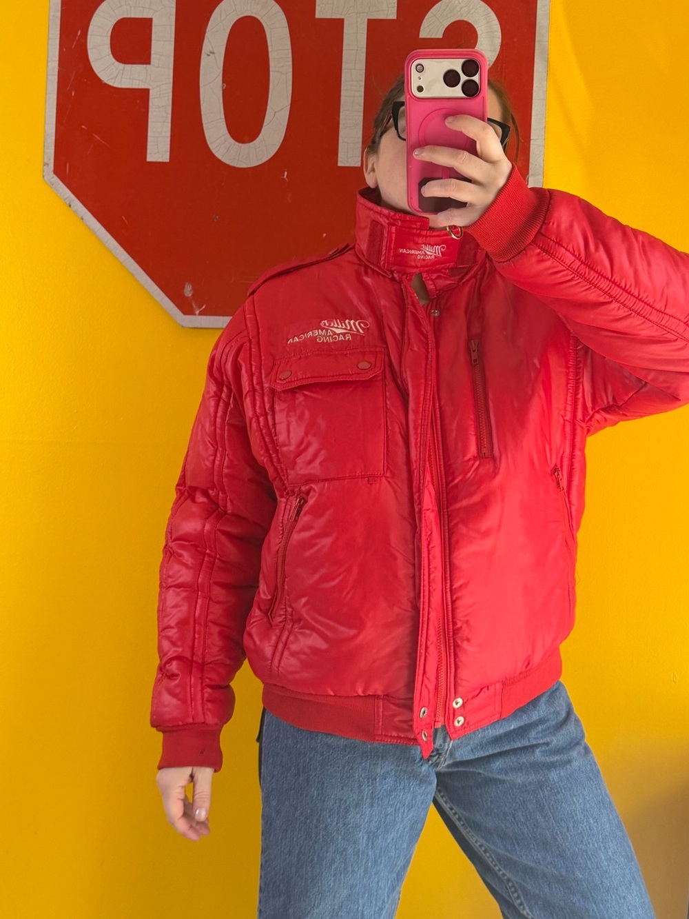 VINTAGE MVP red MILLER LITE JACKET size large